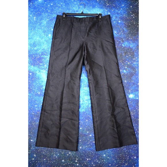 Givenchy Pants Womens 38 Wool Silk Wide Leg Trousers Made in Italy BW50EG12MN - Picture 1 of 12